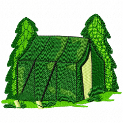 Camping Embroidery Design 3